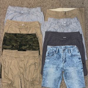 Joggers, khakis, and jeans